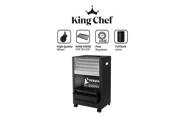 KingChef Gas Heater 2-in-1 1500W Electric Top Heater